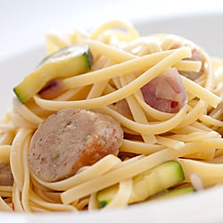 Sausage Mushroom and Zucchini Pasta