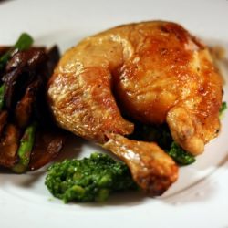Roast Chicken with Ramp Pesto
