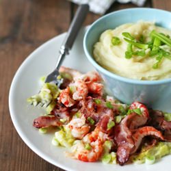 Surf and Turf on Creamy Leeks