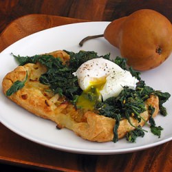 Onion Tart with Nettles & Egg