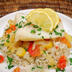 Cod with Leeks & Tomatoes