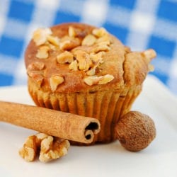 Healthy Pumpkin Walnut Muffin