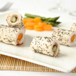 Chicken Roulade with Ham, Asparagus
