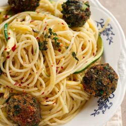 Spaghetti and Spinach Balls