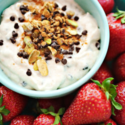 Strawberries with Cannoli Cream Dip