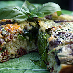 Spinach & Portobello Mushroom Frittata