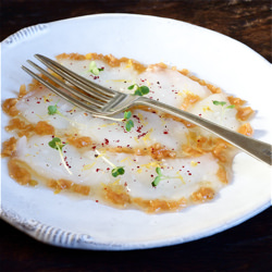 Carpaccio of Cod Soy Vinaigrette