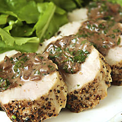 Pork Tenderloin w/ Peppercorn Sauce