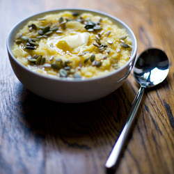 Buttered Polenta with Honey & Seeds