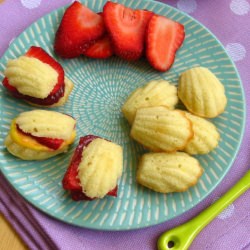 Lemon Madeleines with Two Curds