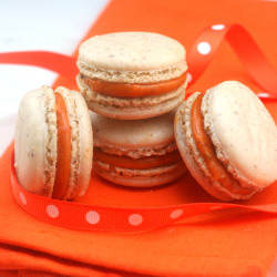 Orange Pecan Matzo Meal Macarons