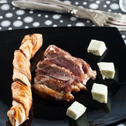 Duck-Breast with Wasabi Panna Cotta