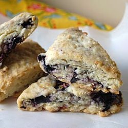 Blueberry Scones with Lemon Glaze