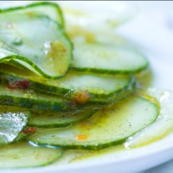 Marinated Cucumbers and Tartine