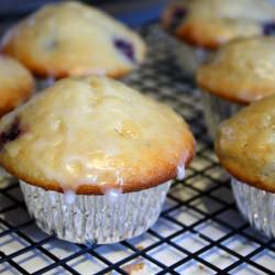 Lemon-Glazed Blueberry Muffins