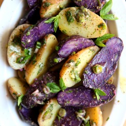 Zingy Purple Potato Salad!