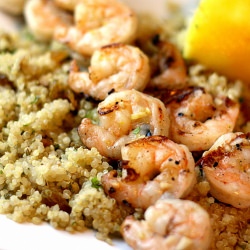 Grilled Garlic Shrimp with Quinoa