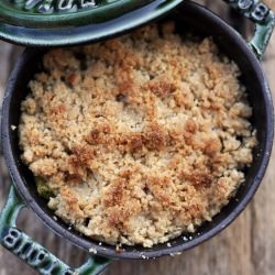 Zucchini and Asparagus Crumble