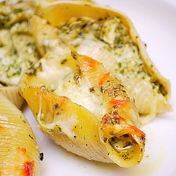 Pesto Chicken Stuffed Shells