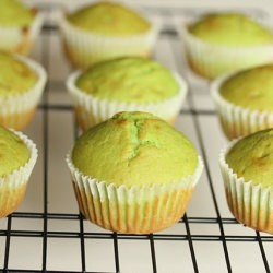 Pandan Coconut Muffins