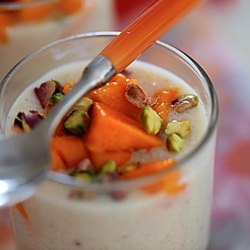 Semolina Milk Pudding with Mangoes