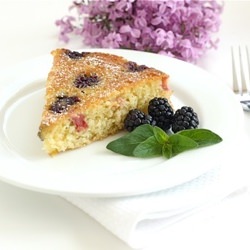 Blackberry Rhubarb Cake