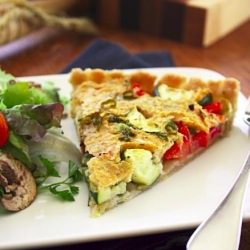 Chickpea-Veggie Quiche