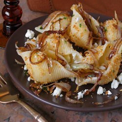 Sweet Onion Gorgonzola Pasta Shells
