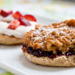 Banana Scramble on a Bagel