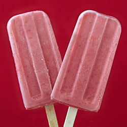 Strawberry Lime Yogurt Popsicles