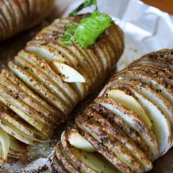 Spiced Hasselback Potatoes