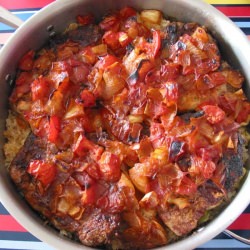 Baked Pork Chops with Fried Rice
