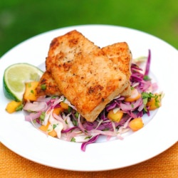 Sautéed Fish with Mango-Lime Slaw