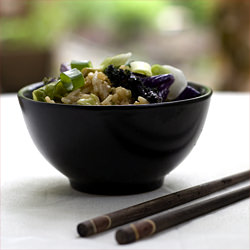 Flowering Kale & Garlic Scape Stir