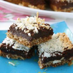 Coconut & Chocolate Fudge Bars