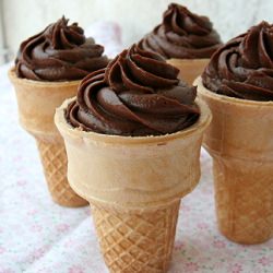 Strawberry Mousse Cones