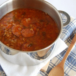 Spicy Lentil and Chorizo Soup