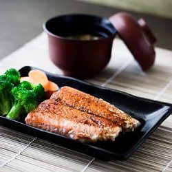 Salmon Teriyaki and Miso Soup