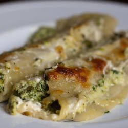 Swiss Chard & Sweet Pea Manicotti