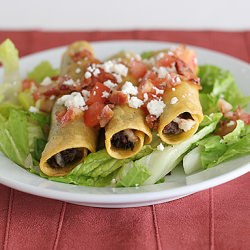 Crispy Black Bean Bacon Tacos