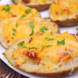 Cheddar Double Stuffed Potatoes