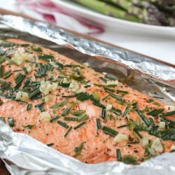 Barbecued Salmon in Foil