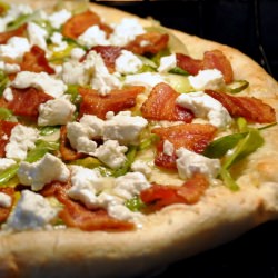 Pizza – Leek, Bacon, Goat Cheese