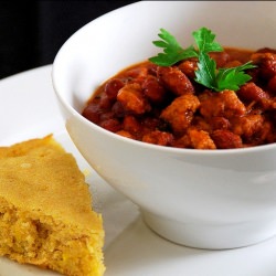 Three-Bean Chili w/ Honey Cornbread