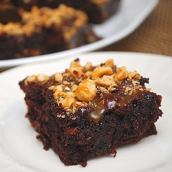 Hazelnut Caramel Brownies