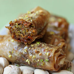 Baklava Fingers & Orange Sorbet