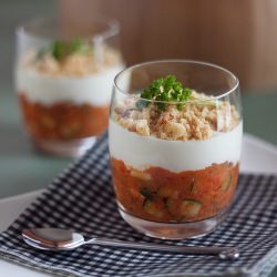 Eggplant and Zucchini Crumble