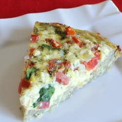 Tomato, Spinach, and Dill Quiche