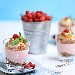 Raspberry Cheesecake Pots
