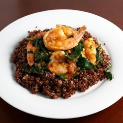Garlic Shrimp with Kale and Quinoa